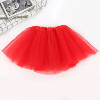 

MISSKY Children Kids Girl Three Layered Ballet Dance Tutu Skirt Classic Solid Color Mini Pleated Skirts