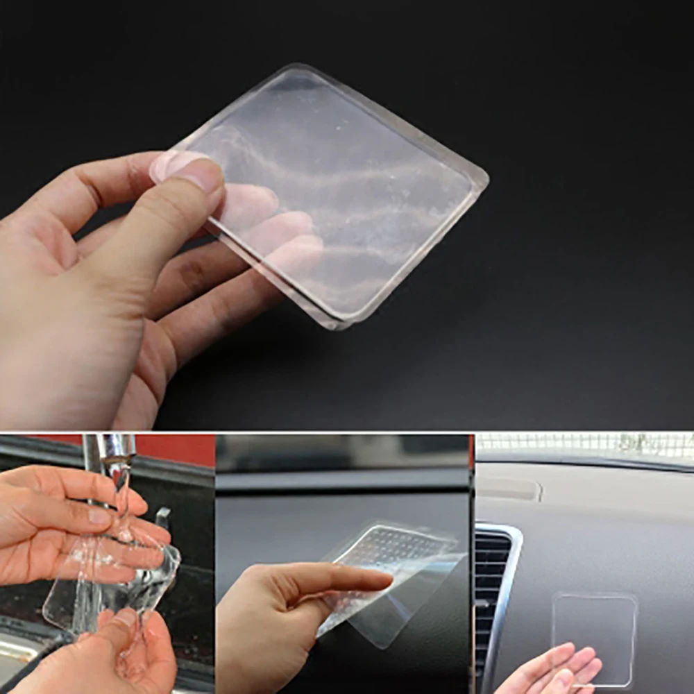 

10 pcs Sticky Anti Slip Mat Sticker Sliicone Transparent Gel Wall Sticker Mat for Car Mobile Phone Magical Holder