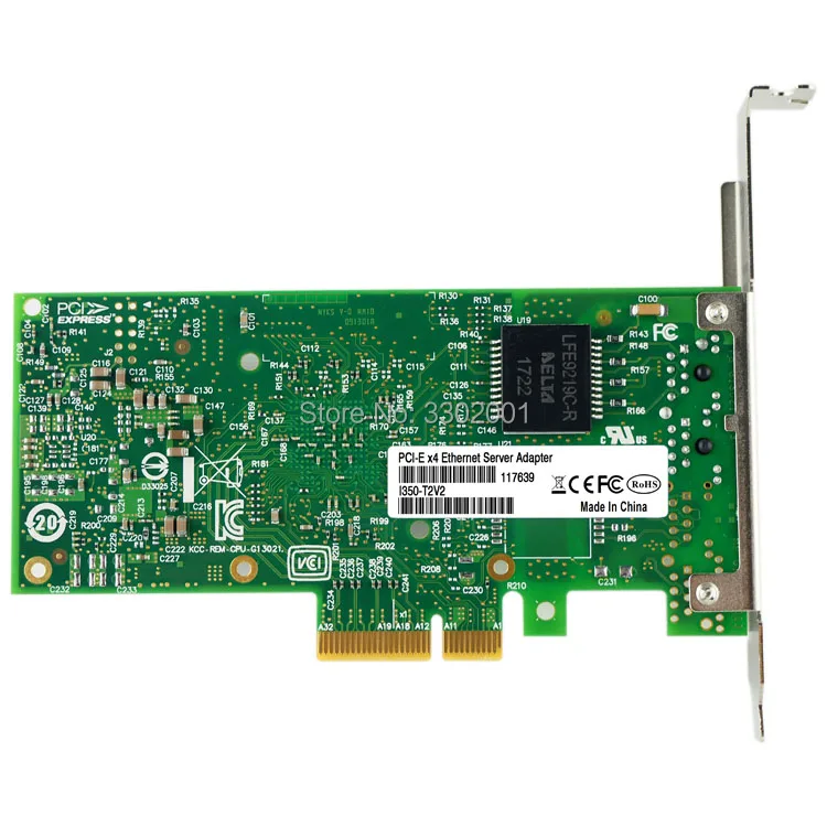 FANMI I350-T2V2 PCI-E 4X сервер двойной RJ45 порт Gigabit Ethernet LAN Intel i350AM2 1G сетевая карта