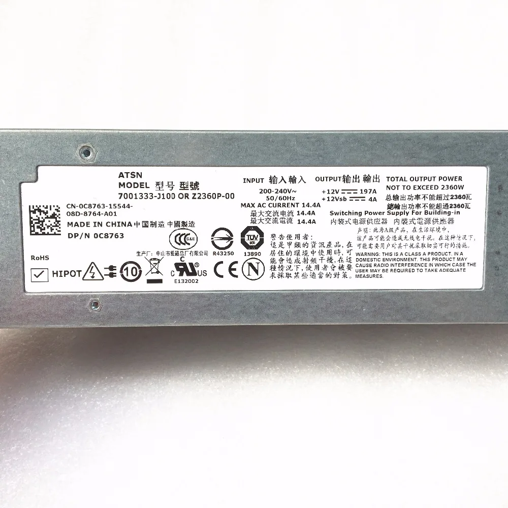 Мощность сервера 12V 200A 2360W Dc импульсный источник питания 100% строгий тест Z2360P 00 A2360P