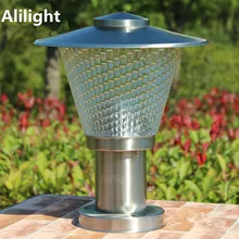 Нержавеющая сталь светодиодный фонарь для сада огни Открытый Водонепроницаемый садовые фонари на воротах столб фонарный столб E27 светодиодное ландшафтное освещение