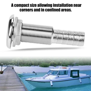 

Boat Threaded Fitting 316 Stainless Steel Thru-Hull Fitting Hose Barb Marine Barbed Hose Thru Drain for Marine Boat Yacht Hot