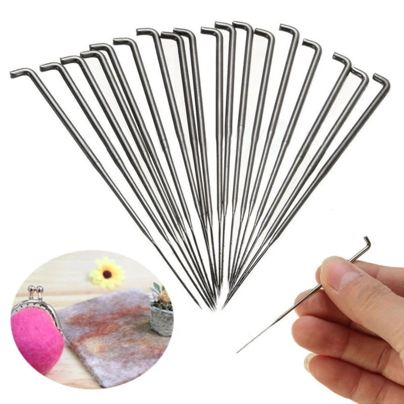 BEST 10pcs/S/M/L size Wool Felting Iron Needles Felt Tool Kit Needle Starter Beginners DIY Craft Needlework Poke needle felting ► Photo 2/6