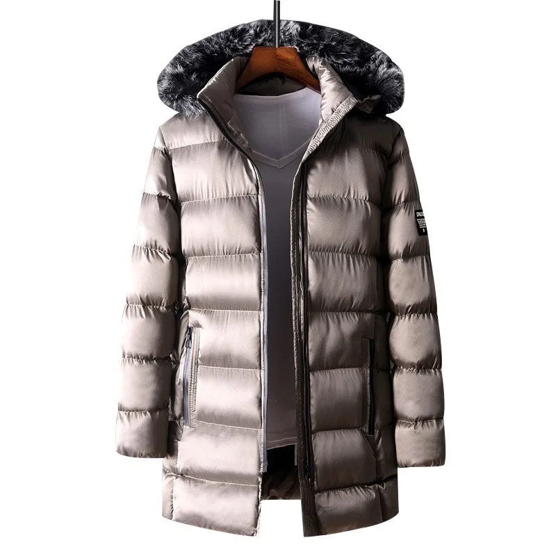 

2018 Winter Warm Jacket Parkas Men Long Thick Cotton Parka Jacket Coat Men Brand Solid Hooded Pocket -20 Degree Autumn Tops New