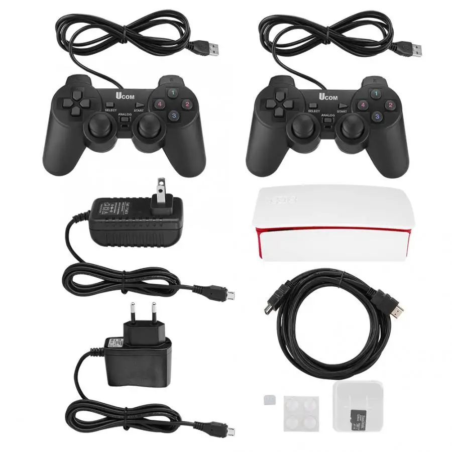 

16000 in 1 USB Retro Game Console with 128G Memory Card For Raspberry Pi Retro Video Game Console Raspberry US& EU Plug