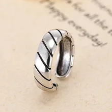 Anel Masculino Anillos 925 кольца из стерлингового серебра для линий дизайн винтажная тайская бижутерия Открытое кольцо для влюбленных лучший подарок