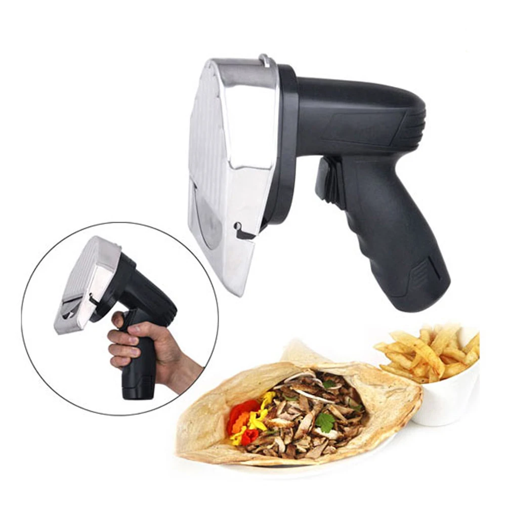 Electric Knife Shawarma Kebab Slicer Doner Cutter With Two Batteries With Two Blades Wireless Doner Kebab Slicer