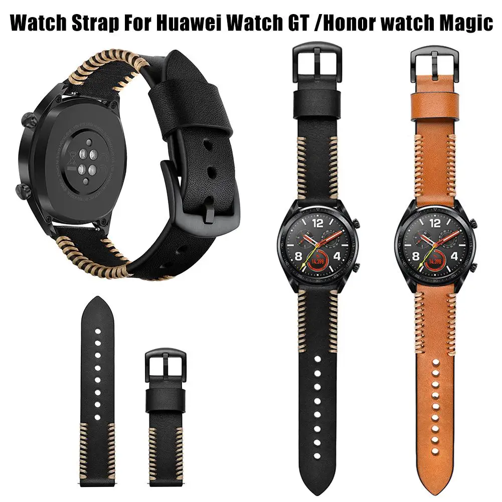 

22MM Smart Replacement Wristband Genuine Soft Comfortable Adjustable Sports Watch With Leather Watch Strap Ribs Type New