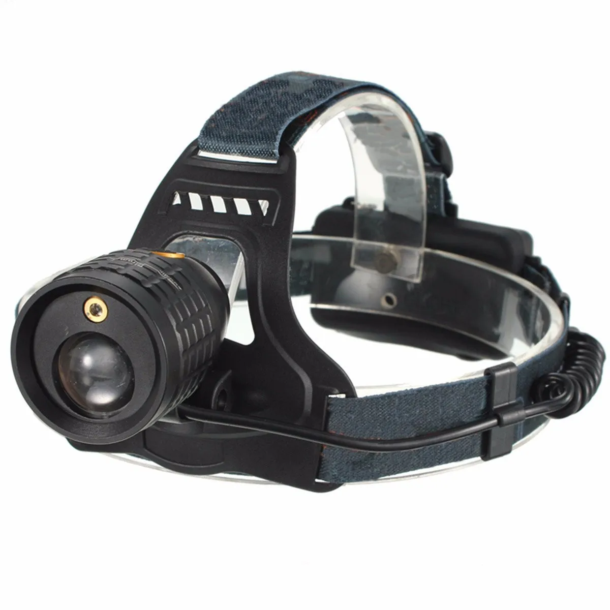 

4 Modes Rechargeable Zoomable Red Laser LED Headlight press switch 18650 headlamp bicycle Light head torch for camping