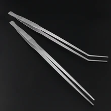 2 шт. 48 см из нержавеющей стали прямые Пинцеты и Изогнутый наконечник пинцет для аквариума водные растения щипцы пинцеты инструменты