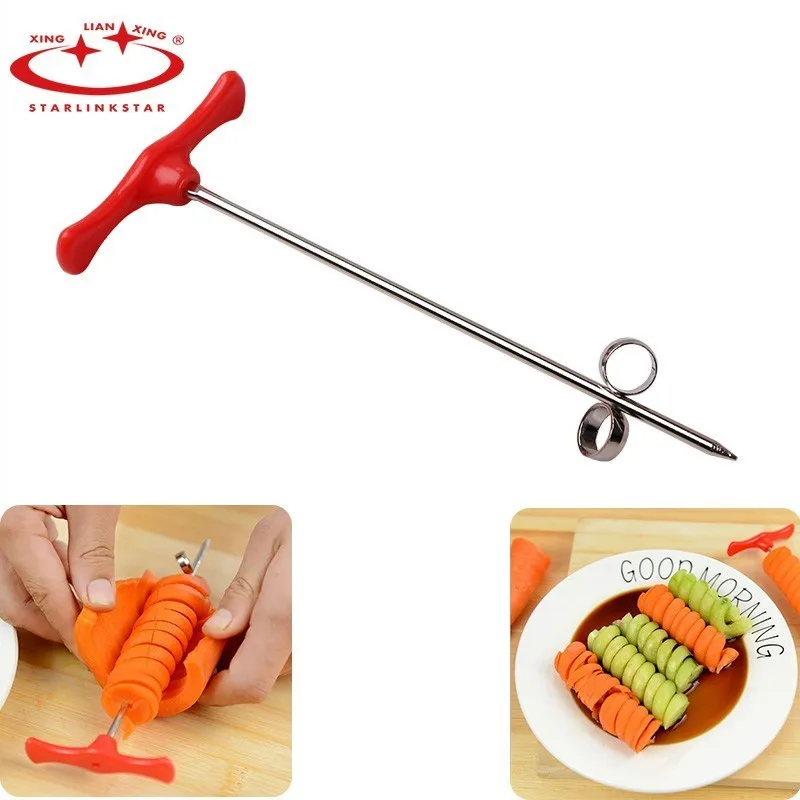 

Manual Potato Screw Roll Slicer Spiral Knife Carving Tool Carrot Cucumber Vegetables Slicer Kitchen Accessories Tools