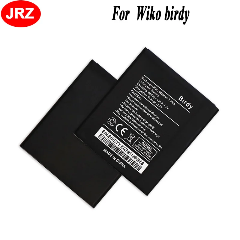 JRZ для телефона Wiko Birdy батарея 2000mAh Высокая емкость 3 7 V Высокое качество замена