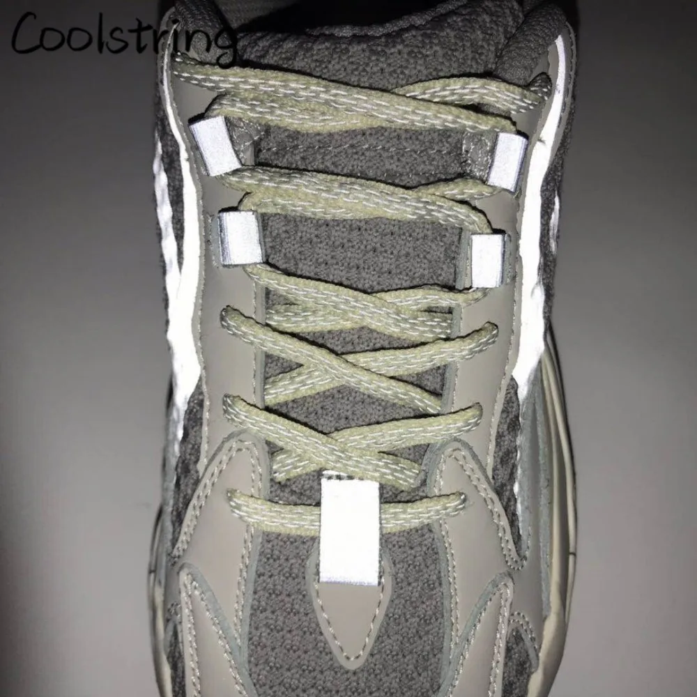 Coolstring полукруглые 3 м шнурки отражающие овальные веревочные шнурки атлетические Bootlace Highlight Сникеры безопасные шнурки для обуви