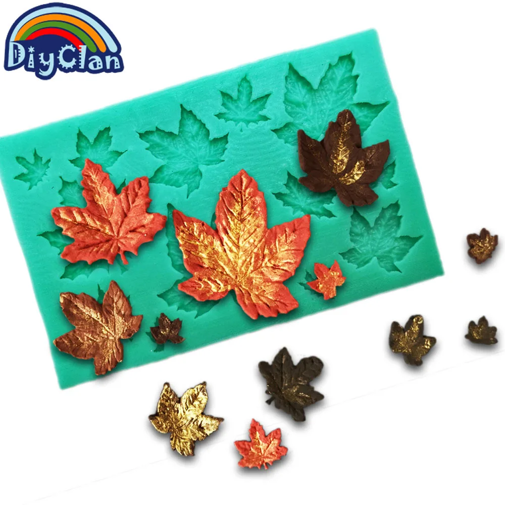 

Maple rose leaf cake border silicone mold cupcake fondant Cake decorating tools gumpaste chocolate candy clay Moulds F0844YZ