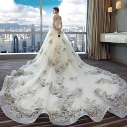 Бода Gelinlik свадебное платье 2019 невесты размеры беременных женщин трепетать с тем же видом лес Лето плечо хвост Роскошные