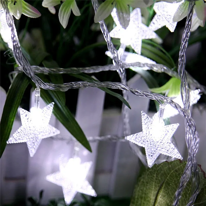 10 светодиодов пентаграмма/снежинка/Рождественская елка Декор свет вечерние для свадьбы дома и сада украшения светодиодные гирлянды