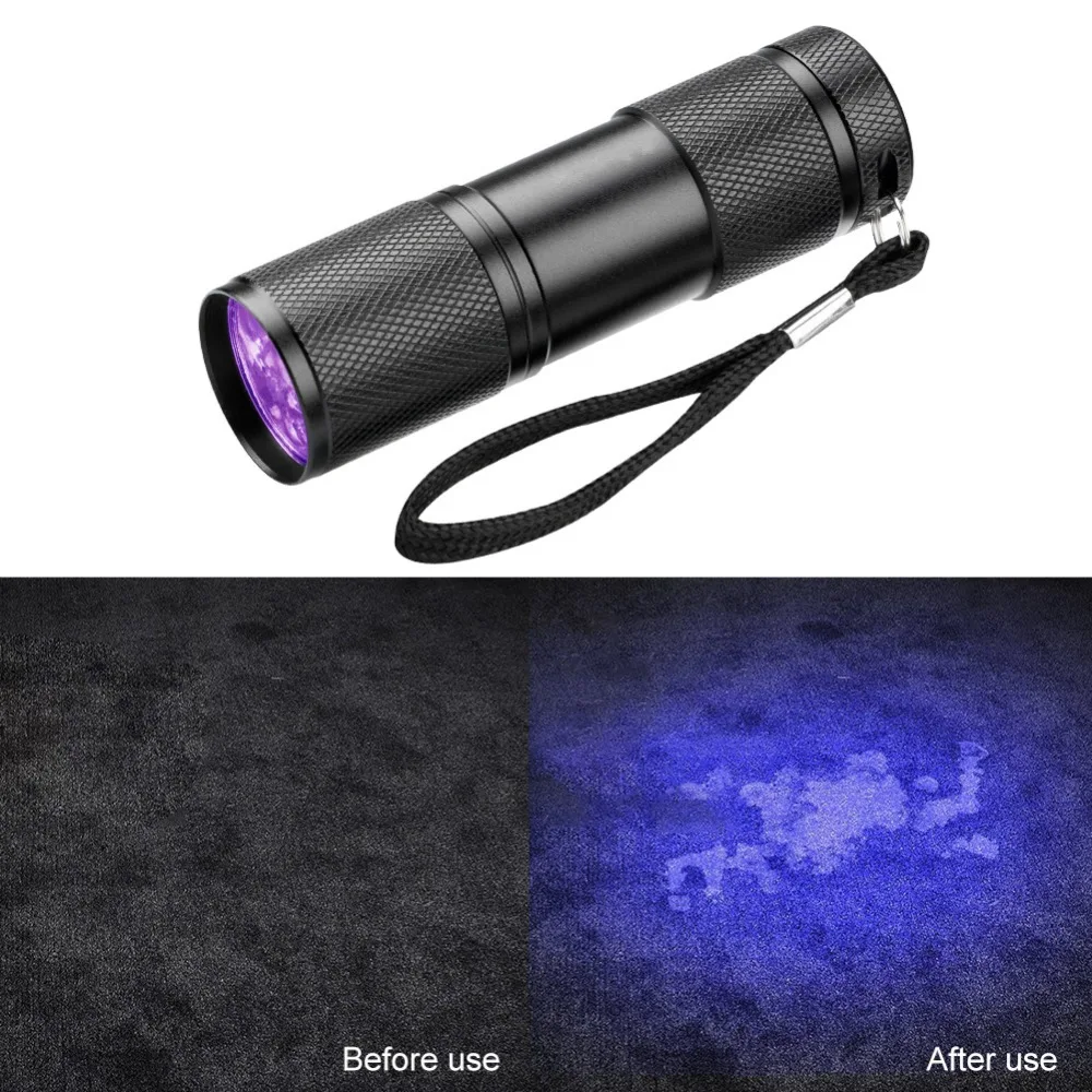 

Ultraviolet Flashlight UV Flashlight Torch Ultra Violet Flashlight Invisible Ink Marker Detection Light 9led UV Lamp