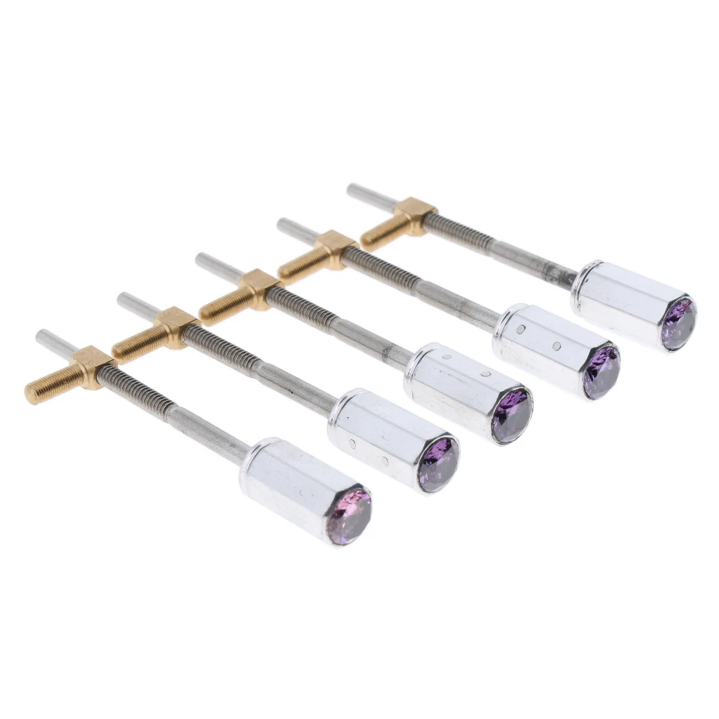 

5pcs Violin Bow Frog Screws with Cap for 4/4 3/4 Violin Accessories