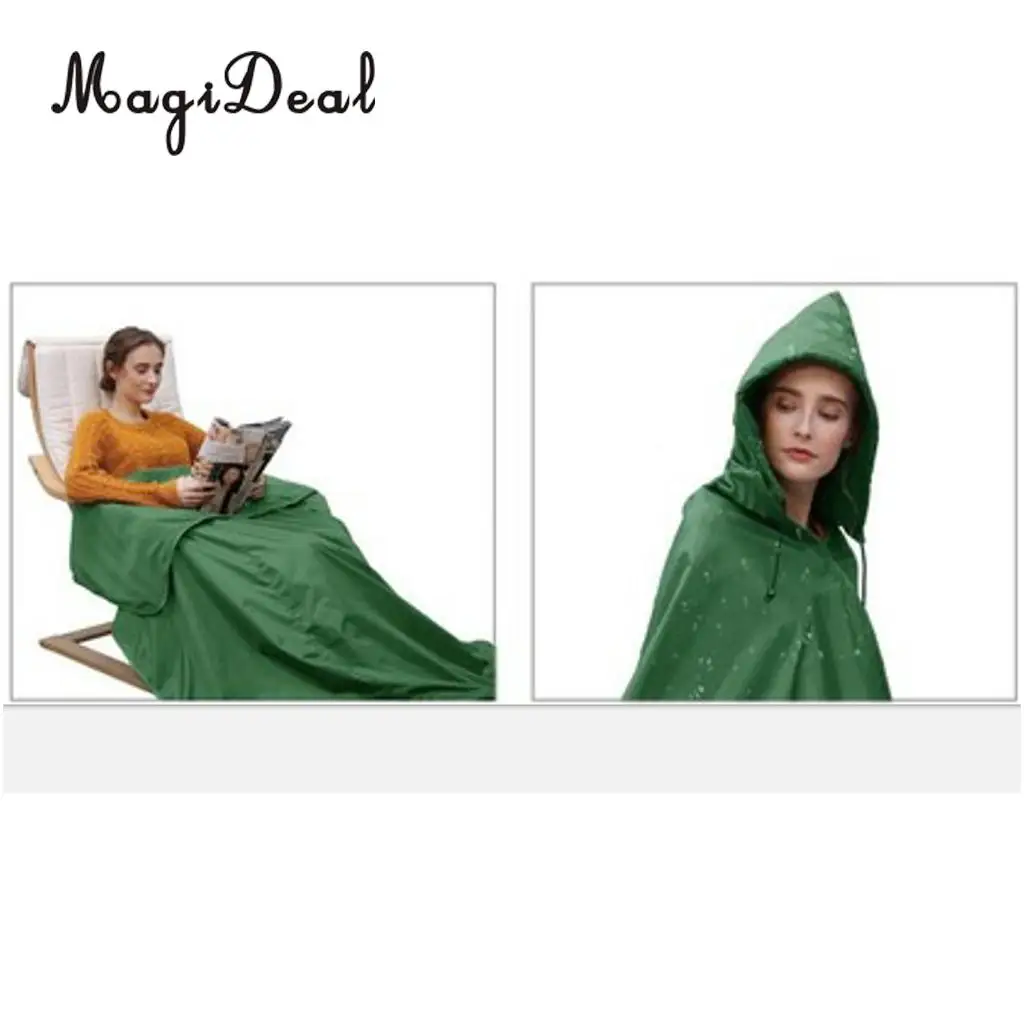 MagiDeal Da Viaggio Campeggio Sacco A Pelo Fodera Coperta Trapunta Zerbino vestito di cappotto di Pioggia Del Capo con borsa per il trasporto