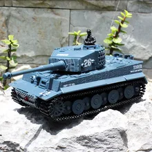 Simulation German Tiger I Panzer Mini  RC Tank 1:72 Scale RC Toy Gift For Child Parts RC Cars Kids