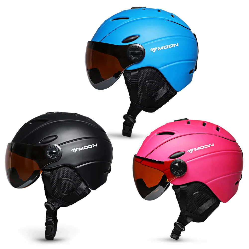 Adult 2 in 1 Ski Helmet Protective Goggles Skiing Helmet Safety