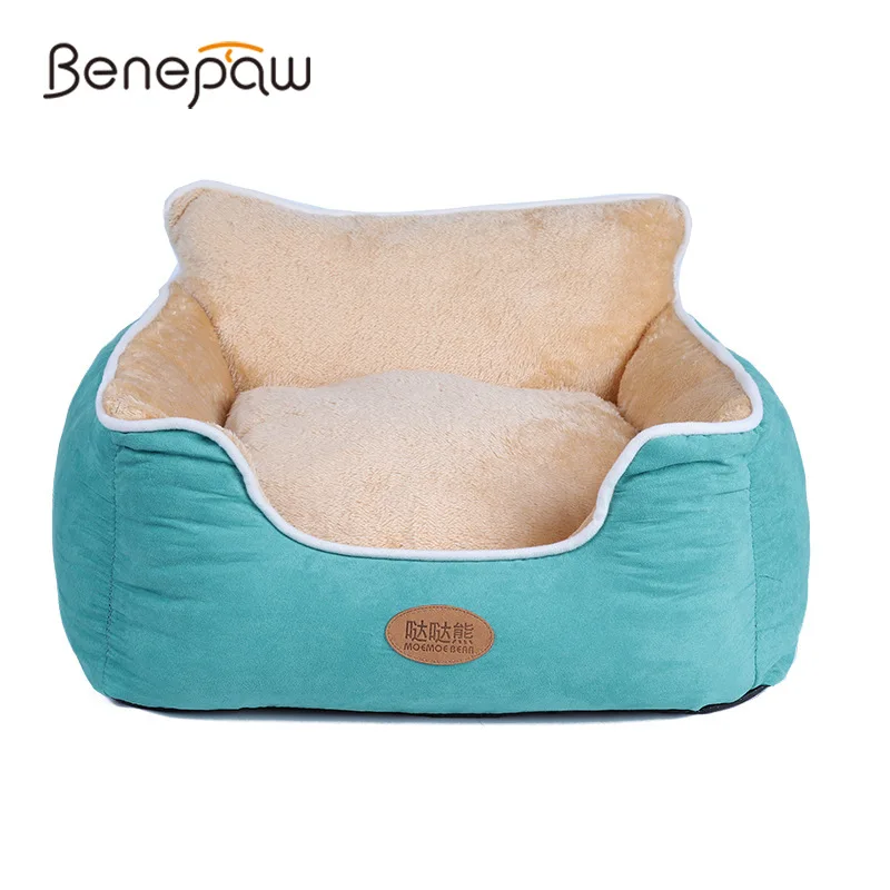

Benepaw Suede Removable Pet Bed 3 Colors Hot Sale Washable Sleeping Dog House Dog Warm Cozy Puppy Sofa Bed Rose Red/Coffee/Blue