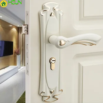 

Ivory European Style Door Lock Indoor Room Door Lock Bedroom Wood Door Handle Mechanical Door Lock