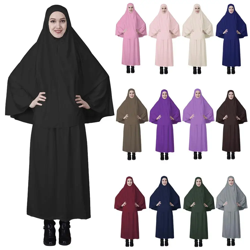 Muslim Women Overhead Jilbab Long Hijab Abaya Khimar Dress Islamic Prayer Robe