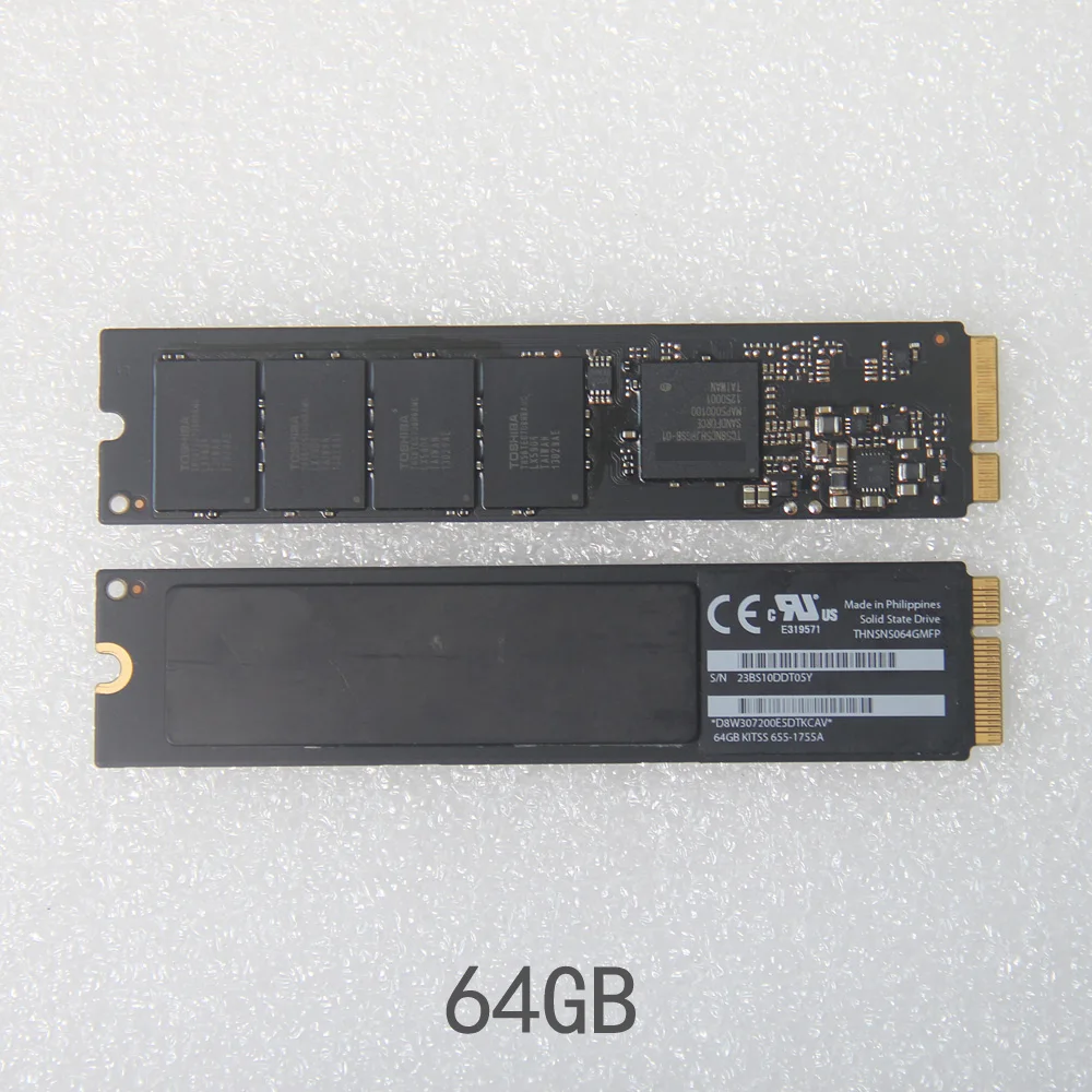 Оригинальный 128 ГБ 256 SSD для 2012 Apple Macbook Air A1465 A1466 твердотельный накопитель Md231 Md232 Md223