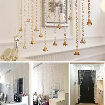 

5/10M Crystal Octagonal Beads Curtain Magnificent Acrylic Gems Bead Strands Tree Garlands Wedding Party Decoration