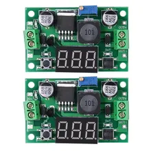 2x LM2596S DC-DC Buck Converter Adjustable Power Supply Step Down Module Green