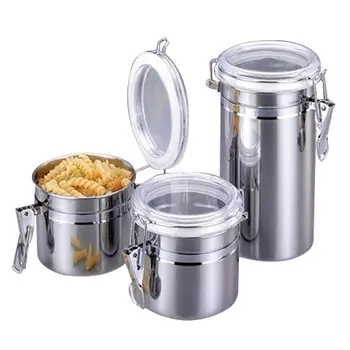 

Storage Food Sealed Cans Stainless Steel Tea Cans Tobacco Coffee Beans Storage Tanks Snack Storage Tanks Food Jars Canisters
