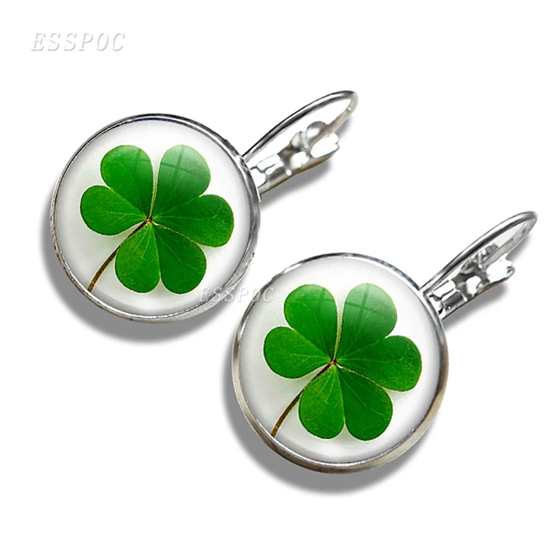 Модные серьги Крючки в виде четырехлистного клевера Shamrock Женские аксессуары для