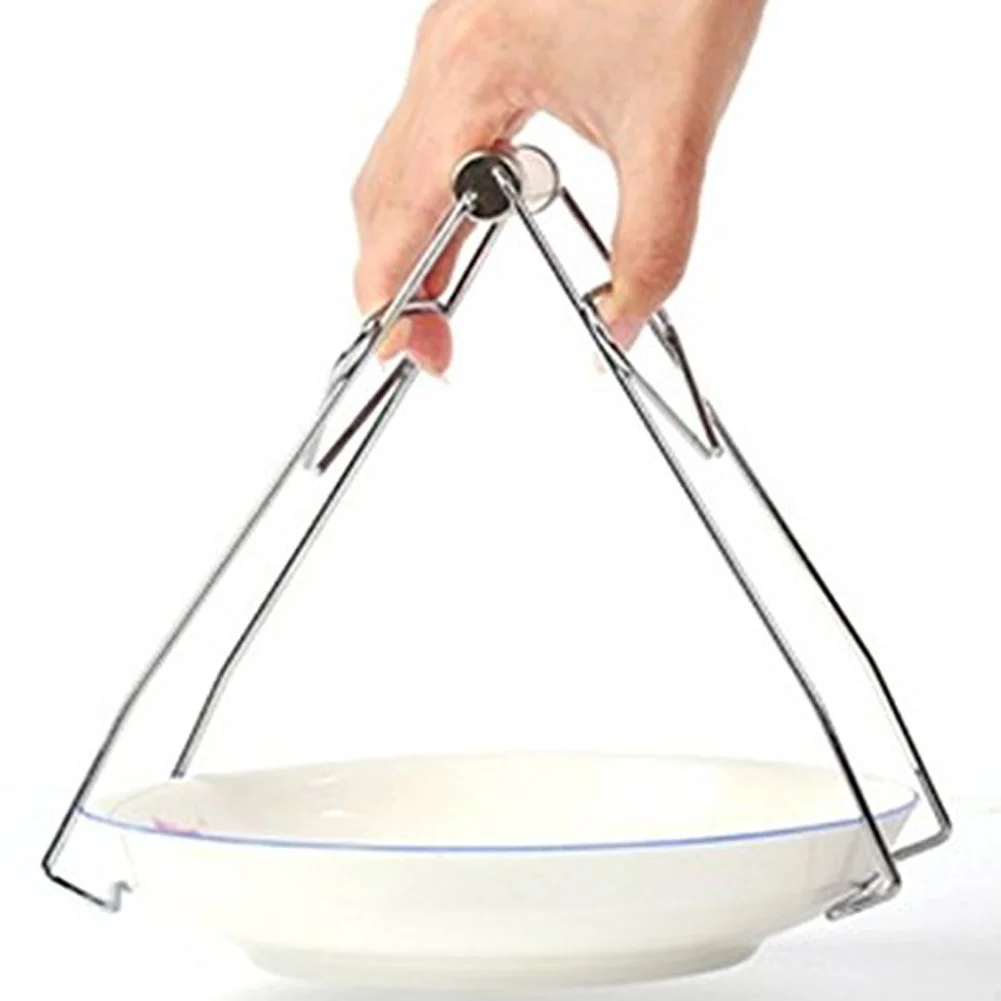 

Stainless Steel Foldable Dish Plate Clip Hot Bowel Clip Pot Anti-Scald Bowl Clip Plate Pot Gripper Kitchen Utensil S3