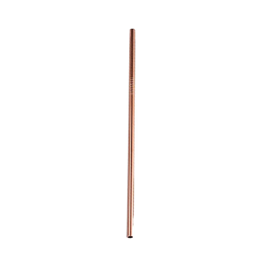 

Reusable Drinking Straw 304 Stainless Steel Metal Straw Straight Colorful 1Pcs with Cleaning Brush Bar Party Accessory