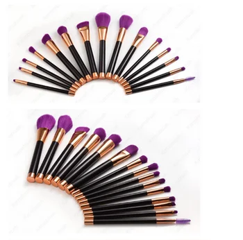 

20sets 15pcs/set Makeup Brushes Set Rose Gold Powder Foundation Blusher Eyeshadow Lip Make Up Brushes fashion