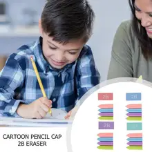 5 шт./компл. карандаш Кепки стильная футболка с изображением персонажей видеоигр Пластик карандаш защита удлинитель для головок 2B ластик для студентов школьные принадлежности канцелярские разные цвета