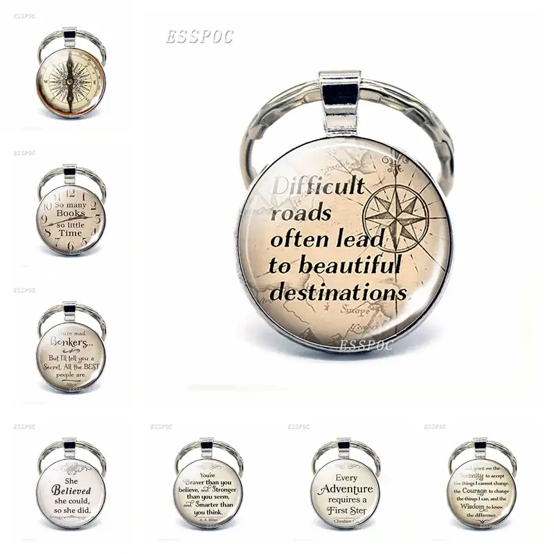 vintage inspirational keychains