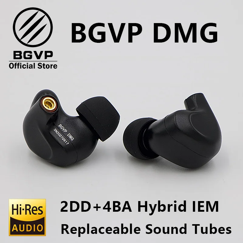 BGVP DMG HIFI Earphone 2DD+4BA Hybrid IEM