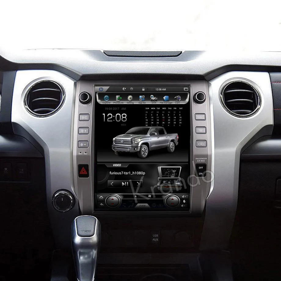 Excellent Krando Android 8.1 12.1" tesla Vertical screen car radio gps GPS multimedia system for Toyota Tundra 1