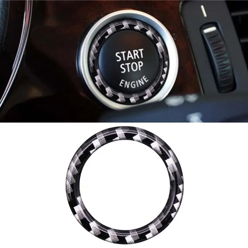 

2019 Car Engine Start Stop Button Decoration Ring Trim For BMW 1/3/5 Series E87 E90 E60 320 Automobiles Styling Auto Accessorie