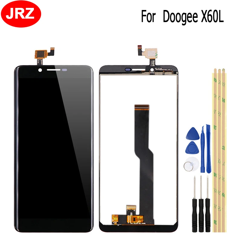 JRZ 5 дюймов Для Doogee X60L ЖК-дисплей Дисплей + кодирующий преобразователь сенсорного