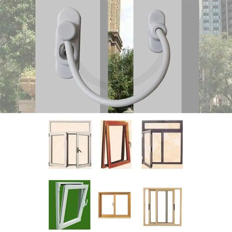 

1Pc Child Safety Locks Window Door Cable Ventilator Kid Lock Baby Security Locking Keyed Opening Restrictor For Baby Protection
