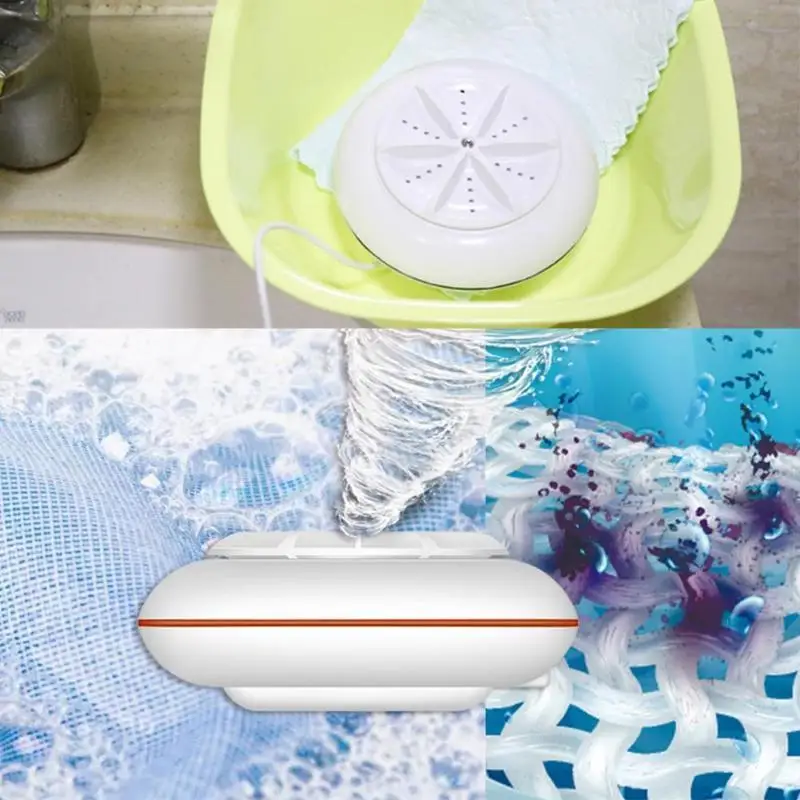 USB Outdoor Travel 6W Mute Mini Ultrasonic Washing Machine Portable