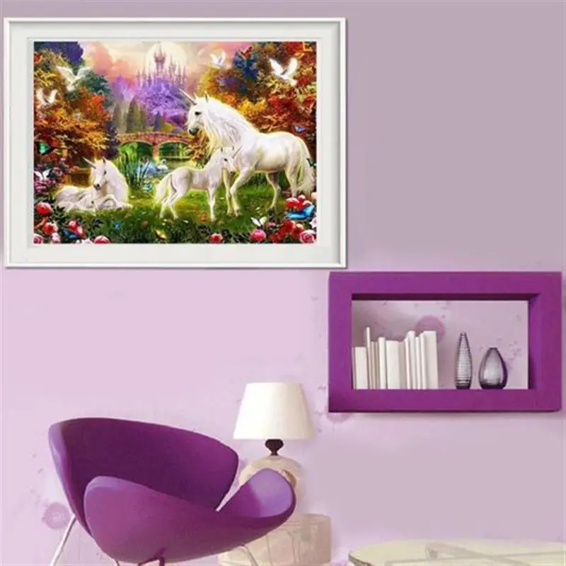 Kuke 5D DIY бриллиантовые вышитые лошади алмазная живопись вышивка крестиком ремесла