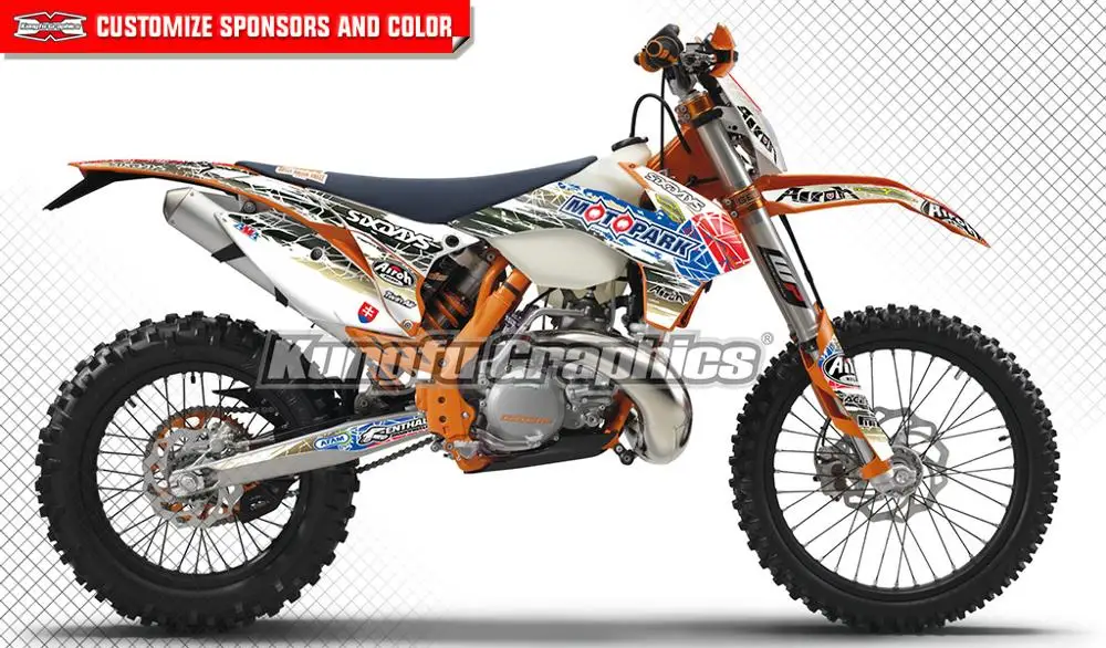 KUNGFU GRAPHICS Vehicle Wraps Custom Vinyl Stickers Grafiche for KTM 125 200 250 300 350 450 500 EXC EXC-F XCW XCF-W 2014 2015 | Автомобили