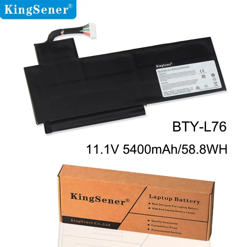

KingSener BTY-L76 Laptop Battery For MSI X7613 MD98802 GS70 MS-1771 MS-1772 MS-1774 GS72 C703 XMG 5400mAh 58.8WH