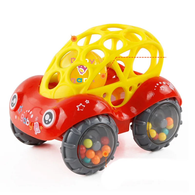 Автомобиль детские колокольчики держать мягкие игрушки carbaby рука поймать мяч кольцо силиконовые Chew талисманы подарок малыша Детская безопас