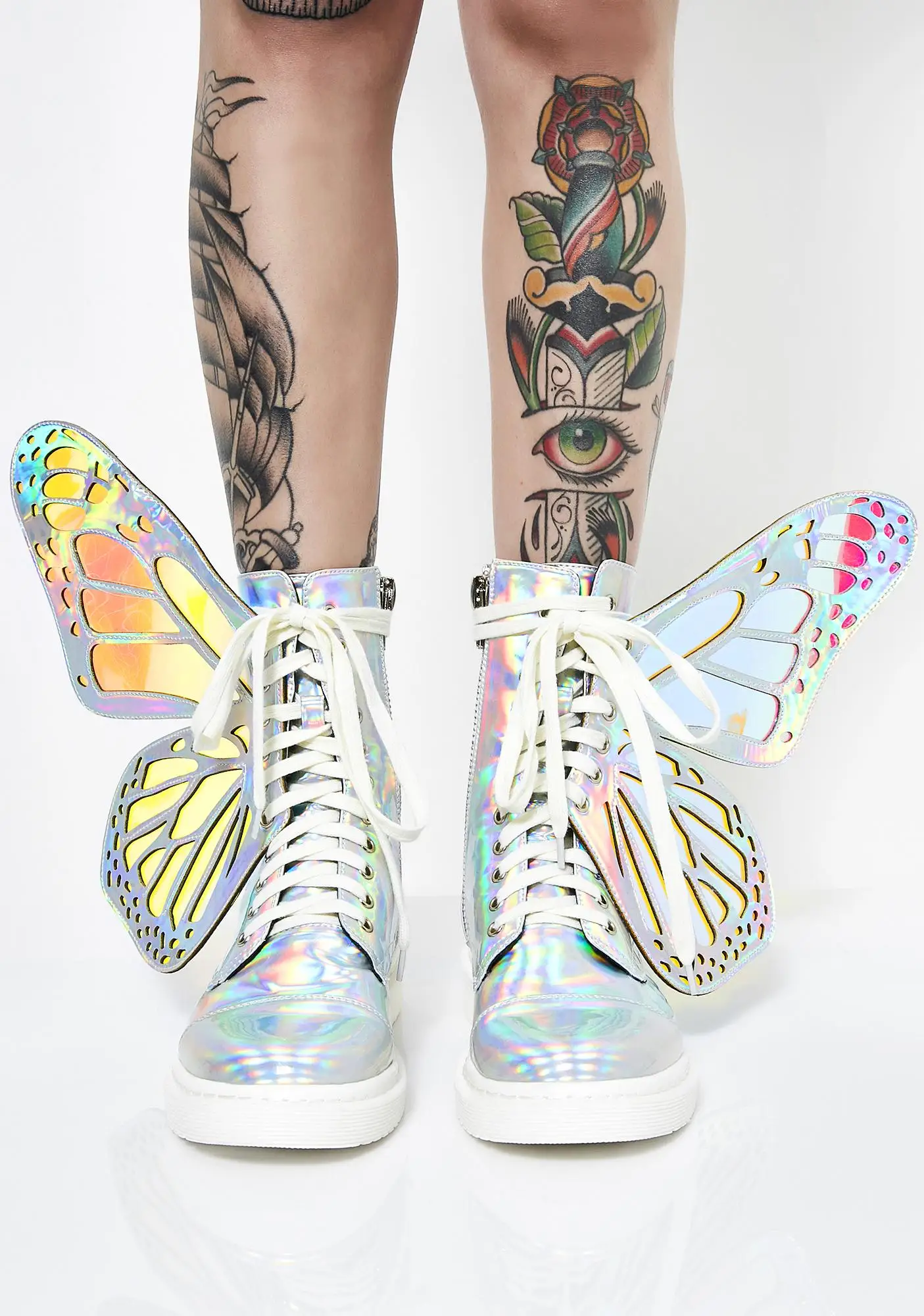 

Carole Levy 2019 New Fashion Design Colorful Butterfly Wings Ankle Boots Woman Spring Shoes Cool Fantasy Boots Youth Style Shoes