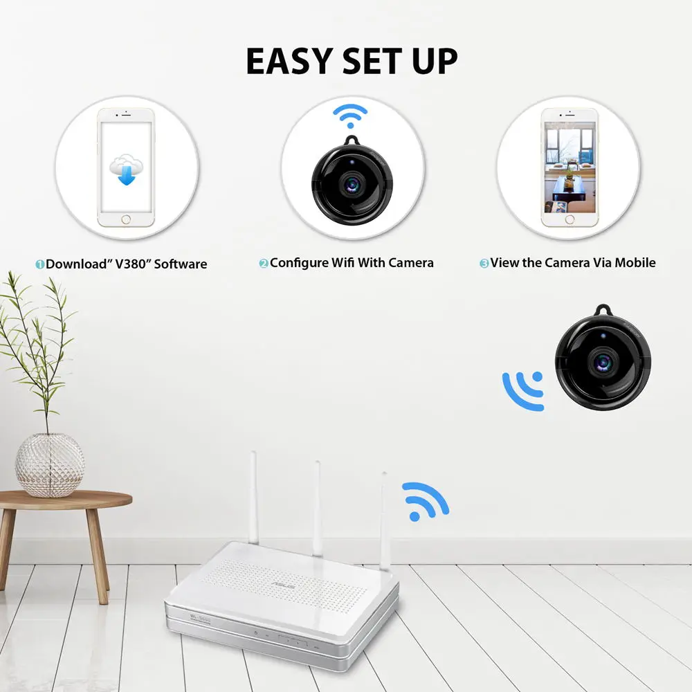 JOAREON ip камера безопасности Wi Fi беспроводная умная сеть Широкий Ангел наблюдения